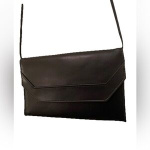 Blue Leather Like crossbody bag